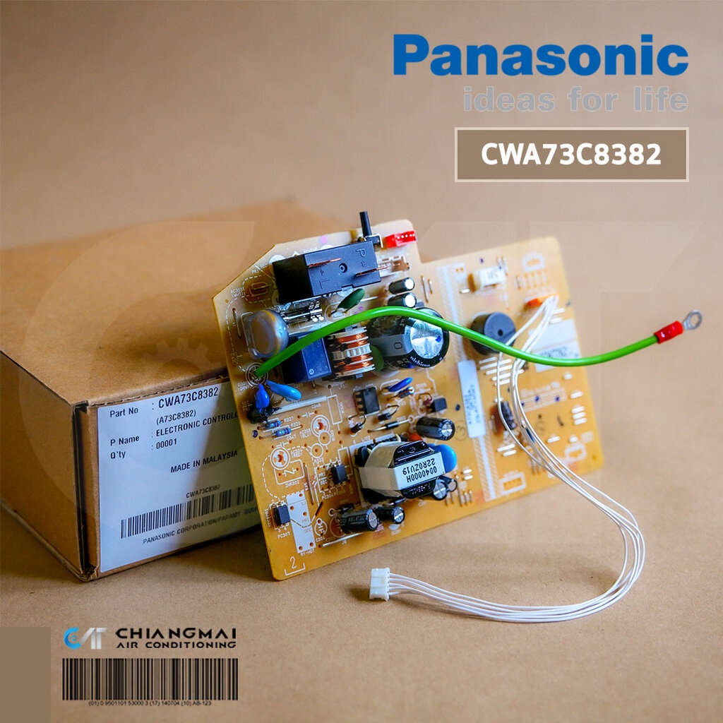 CWA73C8382 แผงวงจรแอร์ Panasonic แผงบอร์ดแอร์พานาโซนิค บอร์ดคอยล์เย็น รุ่น CS-PC12QKT (A747762)