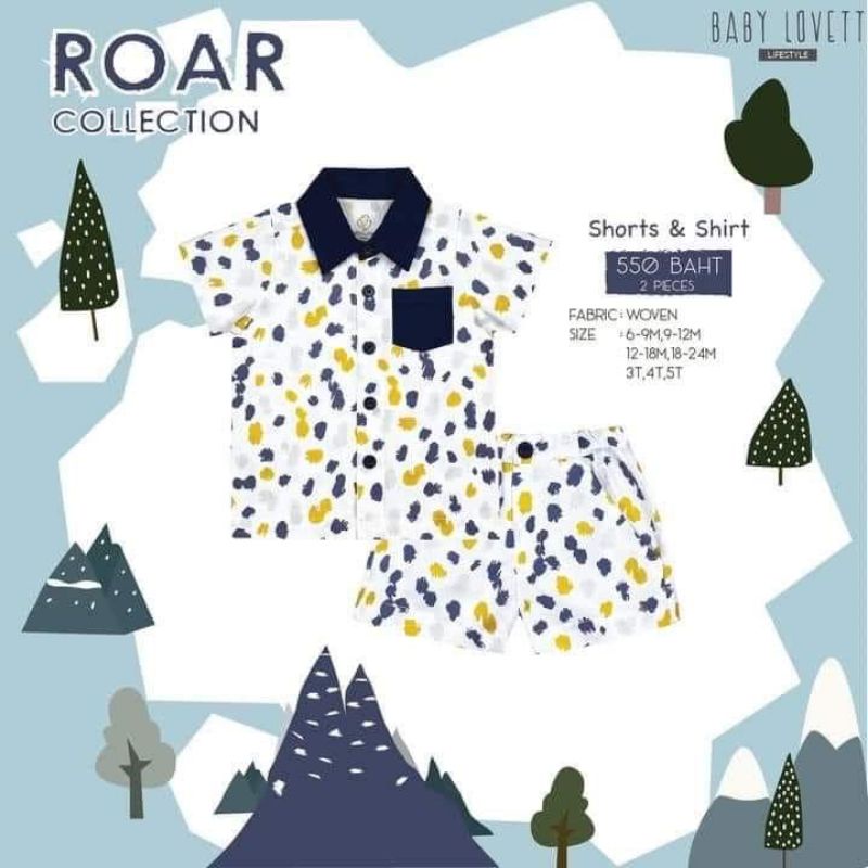 baby Lovett (BBLV) 9-12M Roar collection shirt & short