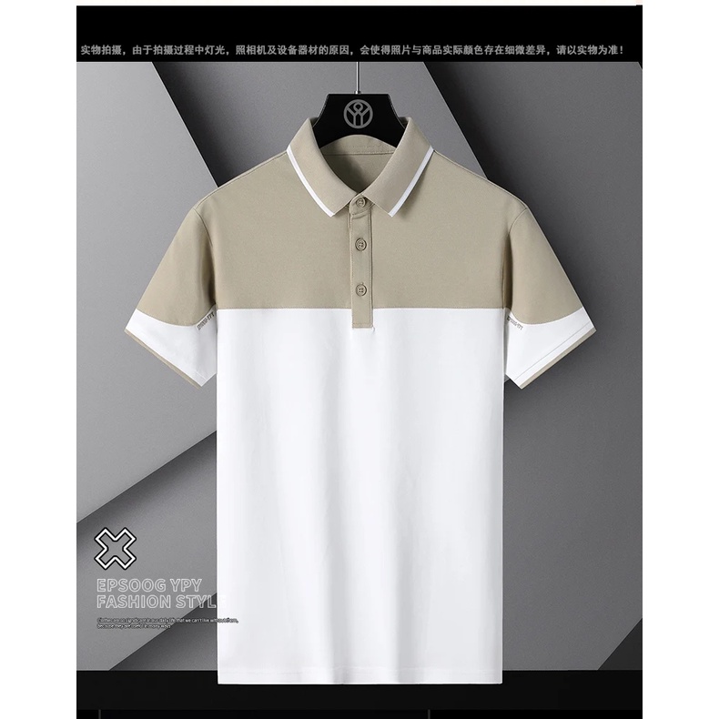 BKorea Style 2022 Brand Fashion Polo Shirts Short Sleeve Men's Patchwork Summer Polyester Breathable Tops Tee Oversi #4