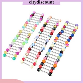 &lt;citydiscount&gt; จิวเจาะร่างกาย ลิ้น ลิ้น บาร์เบล หลากสี 60 ชิ้น