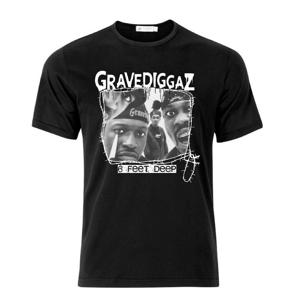 Gravediggaz Old School Hip Hop T Shirt สีดํา