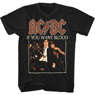 If You Want Blood ACDC T-Shirt เสื้อยืดคอกลม เสื้อยืดคอกลม เสื้อยืดสวยๆ