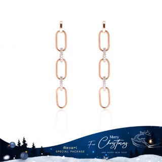 Aevari Copper Chain Earrings Rose gold Plated.