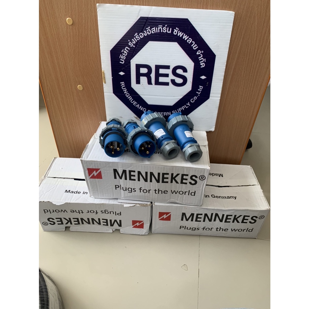 "MENNEKES" 278 ปลั๊กพาวเวอร์ตัวผู้ รุ่นAM-TOP บอดี้เดียวระบบขันสกรู กันน้ำ IP67 2P+E 16A 6h 230VAC(ส