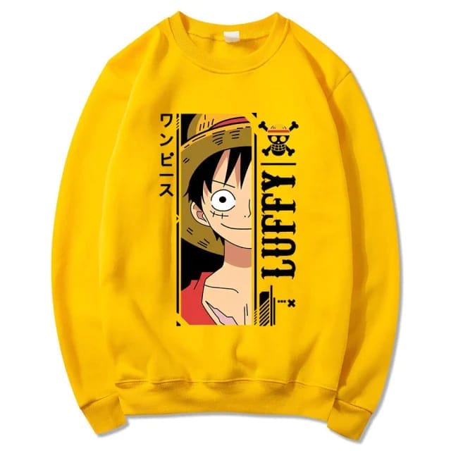 - เสื้อสเวตเตอร์ทรงหลวม LUFFY CREWNECK || SWEWTER BASIC CREAM || SIZE SM - L - XL -XXL (ชายและหญิง)