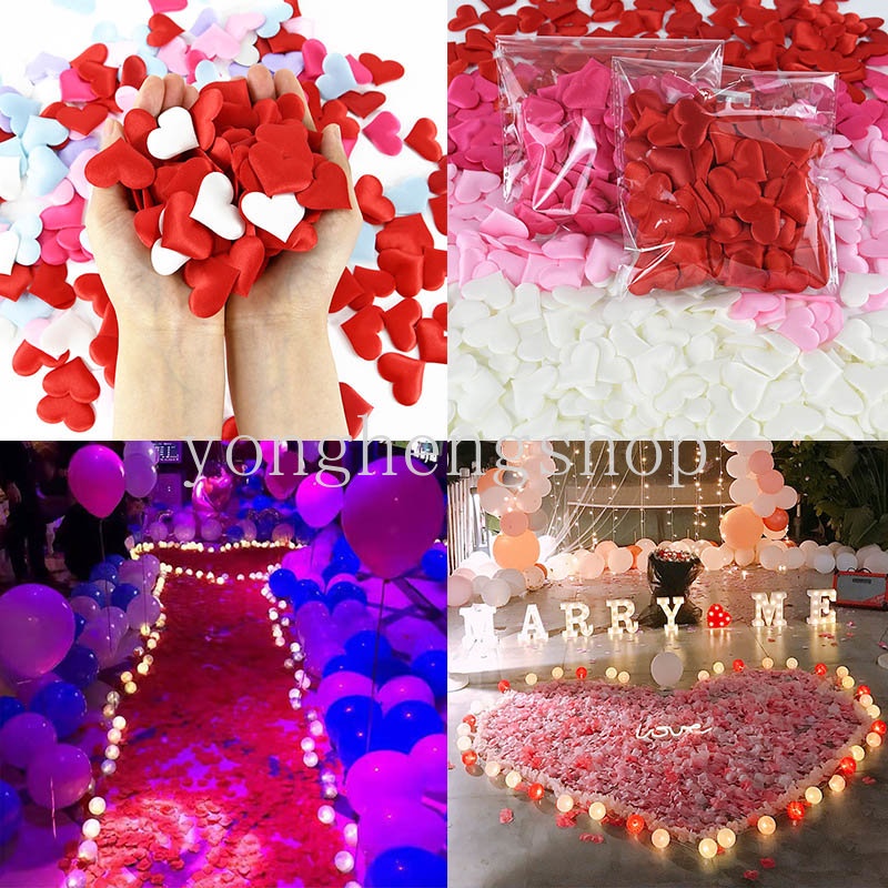 100 ชิ้น / เซต กลีบดอกไม้ หัวใจ ฟองน้ํา ของขวัญวันวาเลนไทน์ งานแต่งงาน ตกแต่งลูกปา DIY โยนกลีบดอกไม้ อุปกรณ์งานเลี้ยงวันเกิด