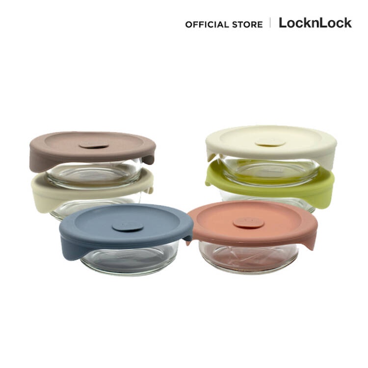 LocknLock ชุดกล่องแก้วใส่อาหาร เซต 3 ชิ้น Meal Container ขนาด 355 ml. รุ่น LLG503S3