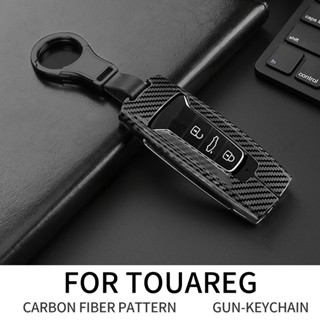 Zinc Alloy Car Key Case Cover For Volkswagen Touareg 2019 2020 2021 Fob Key Shell Protector Key Bags Car Keychain Protec