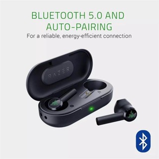 RAZER EARBUDS HAMMERHEAD TRUE WIRELESS Bluetooth 5.0 TWSหูฟังไร้สายเกมมิ่งหูฟังการเชื่อมต่อเวลาแฝงต่ำ PAOU