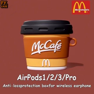 เคสหูฟังบลูทูธไร้สาย ซิลิโคนนิ่ม กันกระแทก ลาย McAfee สร้างสรรค์ สําหรับ AirPods 1 2 3 Pro