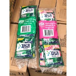 🔥🔥 บรีสเอกเซล น้ำยาซักผ้า สูตรเข้มข้น ชนิดซอง 30 มล. x 12 ซอง Breeze Excel Liquid
