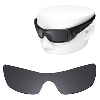 Oowlit เลนส์โพลาไรซ์ สีดํา สีเทาเข้ม แบบเปลี่ยน สําหรับแว่นกันแดด Oakley Batwolf OO9101