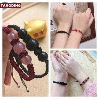 【COD Tangding】สร้อยข้อมือ ประดับลูกปัดออบซิเดียน เรียบง่าย ของขวัญ สําหรับแฟนสาว