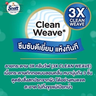 [ทั้งหมด 3 แพ็ค] สก๊อตต์ คลีนแคร์ กระดาษชำระ หนา 3 ชั้น แพ็ค 32+8 ม้วน SCOTT CLEAN CARE 32+8 ROLLS