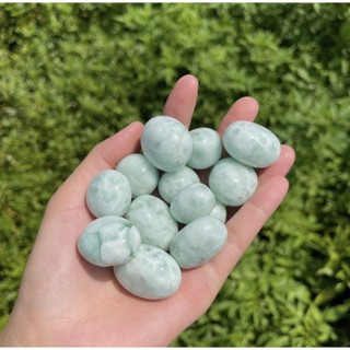 Natural Blue Aragonite Tumble Stone / activates the Third Eye, Throat and Heart Chakras to offer patience, intuition.