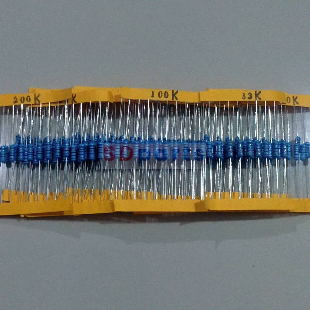 (5 ตัว) ตัวต้านทาน 1/2W ขนาด 120R ถึง 910R ตัว R รีซิสเตอร์ Resistor ฟิล์มโลหะ Metal Film 1/2W 0.5W 