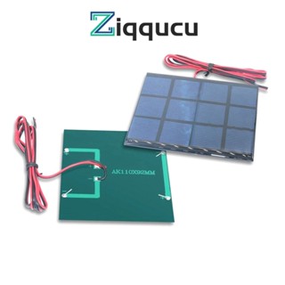 Ziqqucu AK110 * 92 3V 400MA แผ่นหยดกาวพลังงานแสงอาทิตย์ พร้อมบอร์ดชาร์จแบตเตอรี่ ระบบสุริยะ 1 เมตร DIY