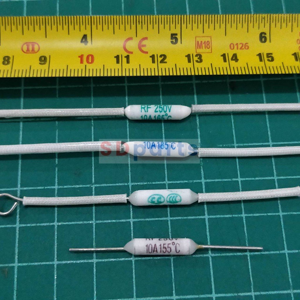 ฟิวส์ เทอร์โมฟิวส์ เซรามิค หม้อหุงข้าว Ceramic Thermal Fuse 10A 250V 130°C 155°C 165°C 185°C #CTF แบ