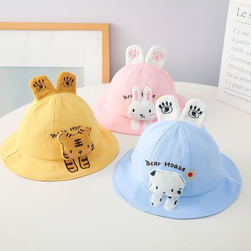 สินค้าพร้อมส่ง หมวกเด็ก หมวกกันแดดเด็ก Bucket แฟชั่นน่ารัก 4-24 เดือน หมวกตุ๊กตาน่ารัก