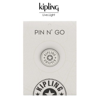 เข็มหมุด ตกแต่งกระเป๋า Kipling LOGO PIN NEW WHITE