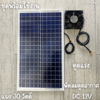 พัดลมระบายอากาศร้อนระบบโซล่าเซล พัดลมโซล่าเซลล์ พัดลม 4.5 นิ้ว พร้อมแผง 30W solacell Active AirFlow system