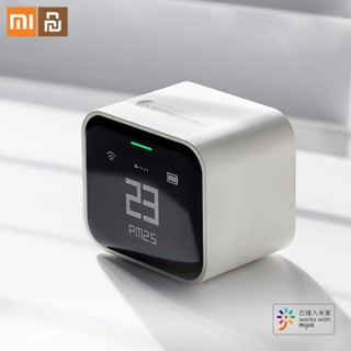 Xiaomi Youpin เครื่องตรวจจับอากาศ Qingping LITE อุณหภูมิความชื้นคาร์บอนไดออกไซด์ PM2.5 ตรวจจับสนับสนุน homekit และ Mi Home APP