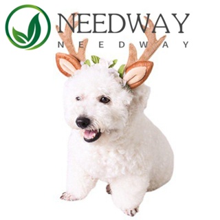 Needway หมวกกวางเรนเดียร์ ขนาดใหญ่ สําหรับสัตว์เลี้ยง สุนัข คริสต์มาส