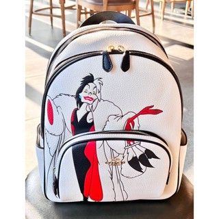 COACH DISNEY X LARGE BACKPACK WITH CRUELLA MOTIF ((CC158))