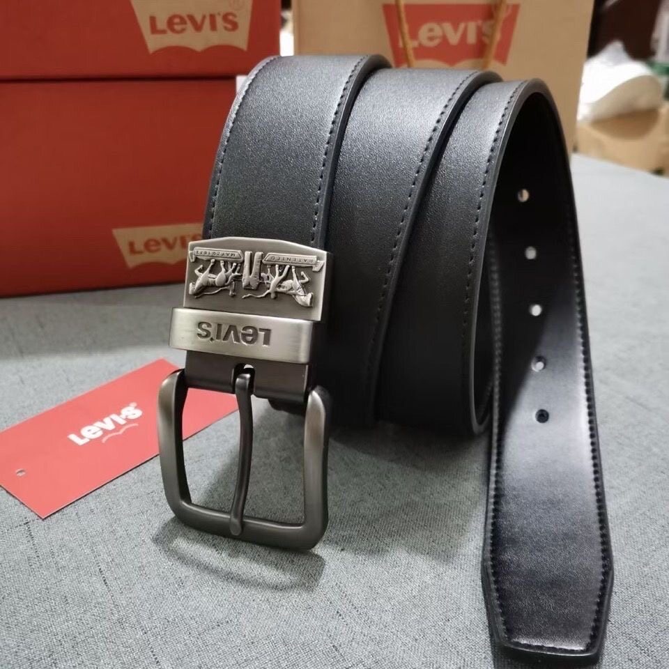 เข็มขัดลีวายส์ ลีวาย Levi's belt หมุนหัวเข็มขัดได้ใส่ได้สองด้าน เข็มขัดหนังแท้ Leather Belt เข็มขัดผ