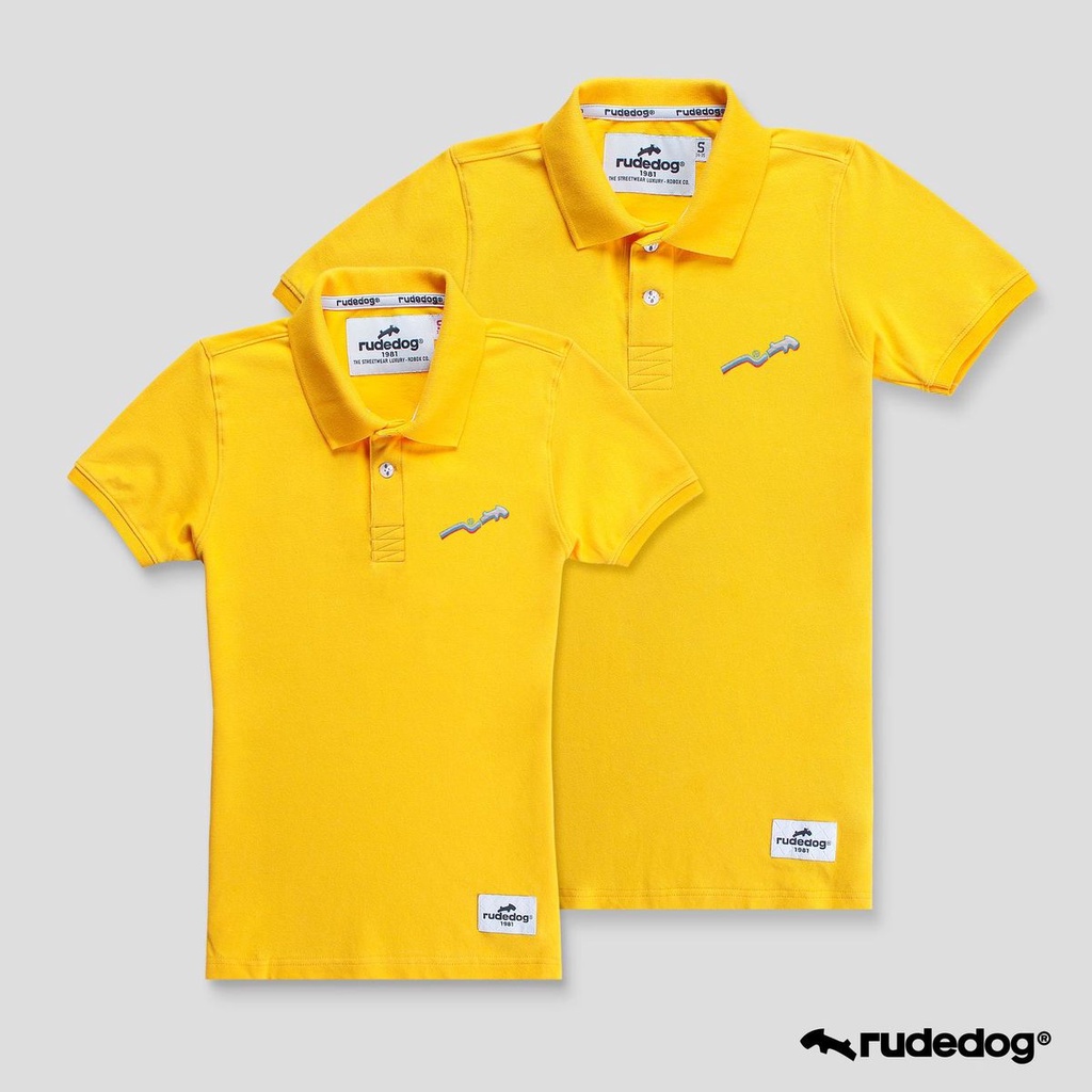 Rudedog เสื้อโปโล หญิง ชาย สีเหลือง รุ่น Skyline
