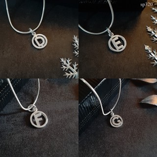 MT จี้เงินแท้ ตัวอักษร ภาษาอังกฤษ A-Z (ขนาดเล็ก-ทรงกลม) Solid 925 Sterling Silver Pendant (sp320) MT Jewelry มณีธารา