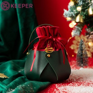 Creative Christmas Gift Bag Christmas Apple Velvet Bag Christmas Eve Candy Box Christmas Flannelette Bundle Pocket 【Keeper】