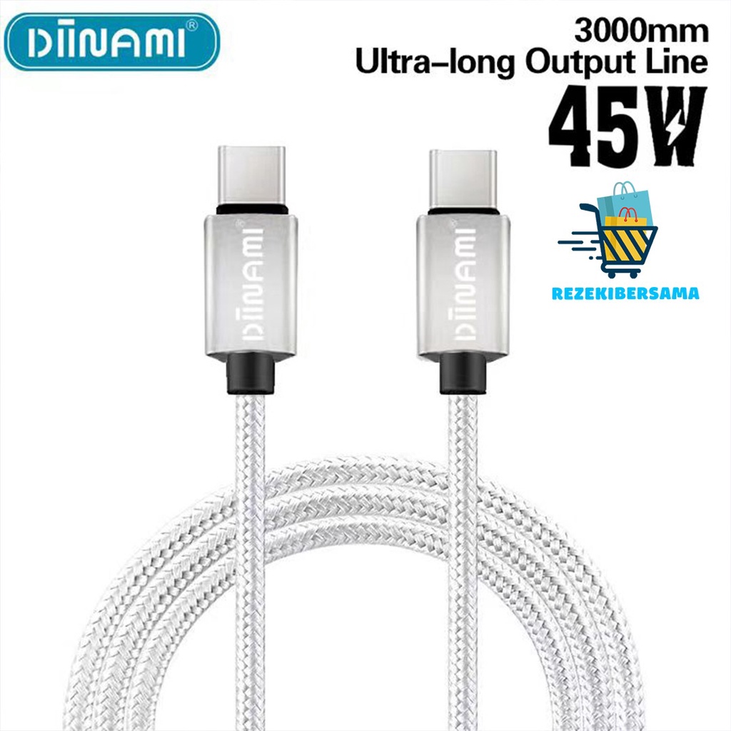 Original Type C ถึง Type C สาย DIINAMI Fast Charging DM-015 Power Delivery 45W 3A รองรับ Macbook not