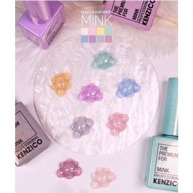 สีเจลขนมิงค์ พร้อมกลิตเตอร์บางเบา KENZICO Mink Collection