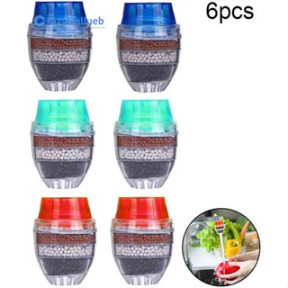 (พร้อมส่ง) เครื่องกรองน้ําประปาที่บ้านถ่านกัมมันต์กรองก๊อกน้ําป้องกันสนิม (สีแดง) [CrazyMallueb.th]