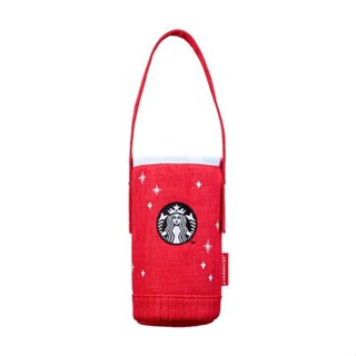 🎀【พร้อมส่ง】 2022 แก้วสตาร์บัคส์เกาหลี Starbucks Korea Holiday Fabric Bottle Pouch