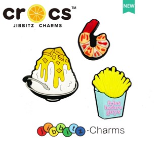 jibbitz crocs charms ตัวติดรองเท้า แท้  เฟรนช์ฟราย ไอศกรีม ซีรีส์ รองเท้า ดอกไม้ หัวเข็มขัด DIY อุปกรณ์ตกแต่ง jibbitz สําหรับ crocs