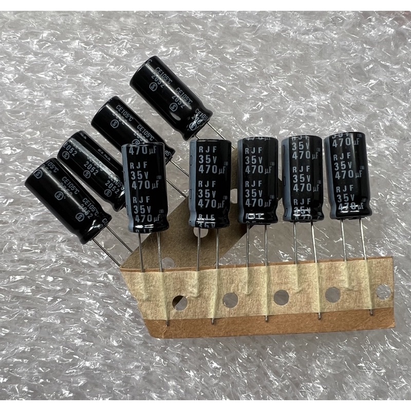 C 470uF 35V ELNA (10ตัว) สีดำCapacitor ขนาด10x21mm.ของแท้ล้าน% 470UF 35V  C470uF 35V 470uf 35V c470u