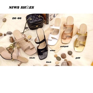 Niwa shoes รองเท้าสตรี ส้นสูง2.5นิ้ว รหัสP26-66 หนังPU นิ่ม ใส่สบา