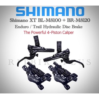 Shimano Deore XT BL-M8100 + BR-M8120 Enduro / Trail Hydraulic Disc Brake - I-Spec EV - J-Kit - Set FW + RW