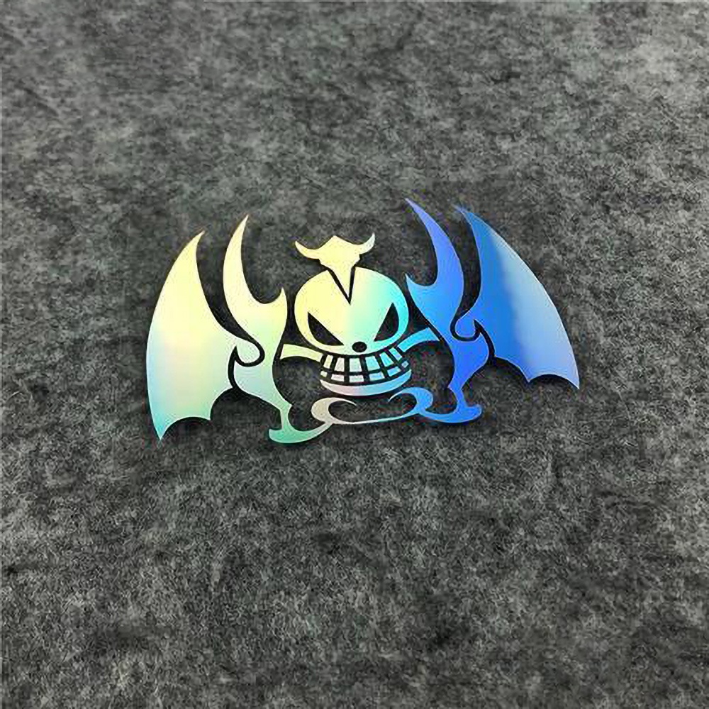 "One Piece" Gekko Moria Skull Logo รถจักรยานยนต์สติ๊กเกอร์สะท้อนแสงกันน้ําสติ๊กเกอร์ตกแต่งรถยนต์