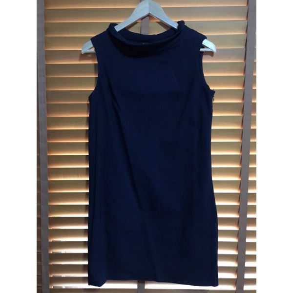 เดรส Mango สีกรม ดีเทลพับคอ ซิบข้าง ไซส์ EUR S/US4