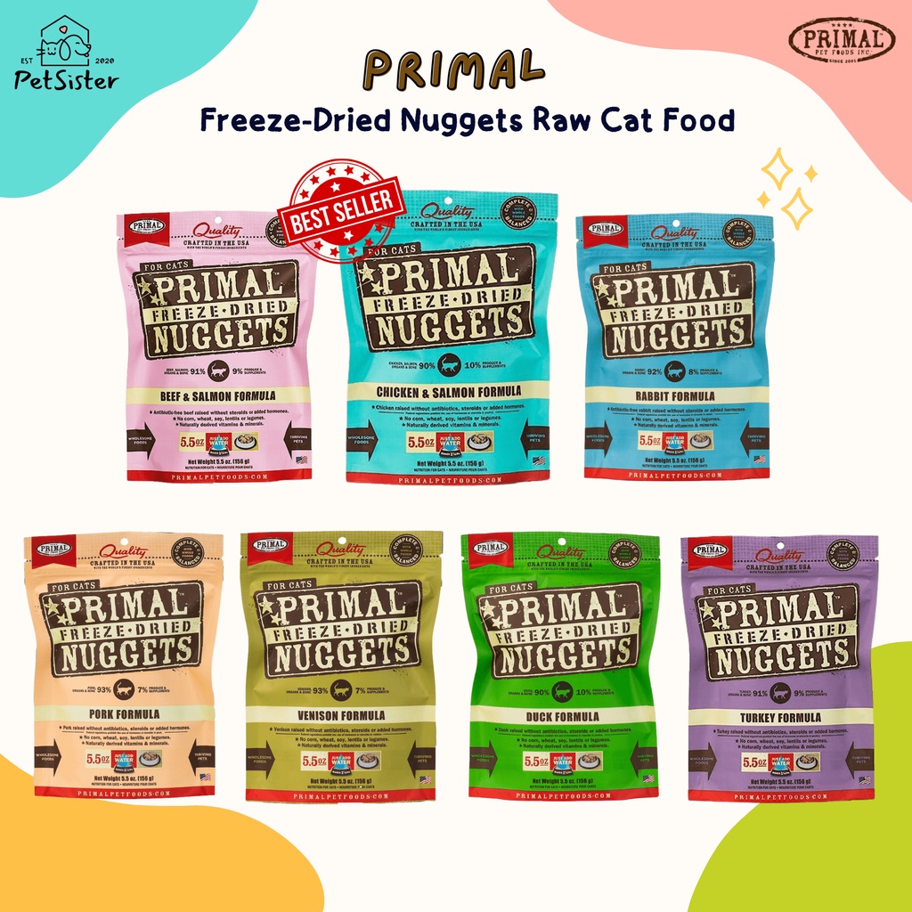 😸 Primal Freeze-Dried Nugget Cat Food ฟรีซดรายอาหารแมวเกรดพรีเมี่ยม X Petsister