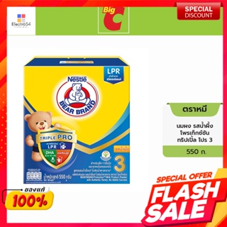 ตราหมี โพรเท็กซ์ชัน ทริปเปิ้ล โปร 3 ผลิตภัณฑ์นมผง รสน้ำผึ้ง 550 ก.Bear Brand Protection Triple Pro 3 Milk Powder Honey F