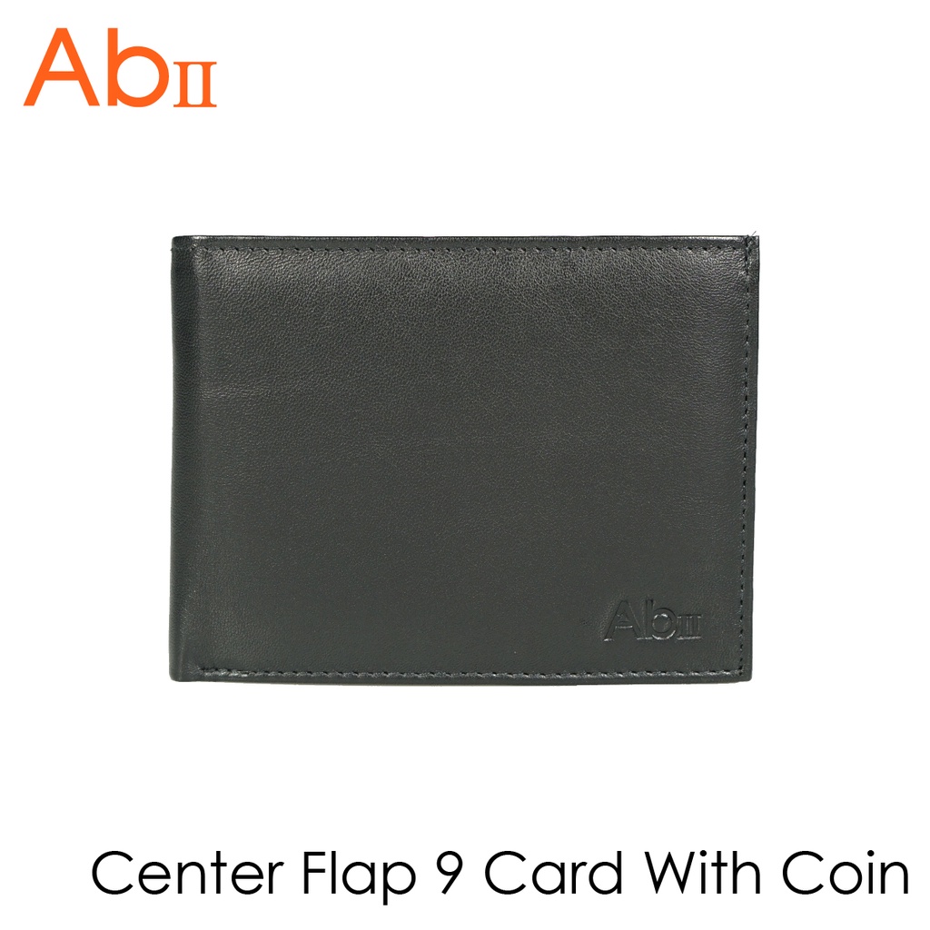 [Albedo] Center Flap 9 Card With Coin กระเป๋าสตางค์หนังแกะ/กระเป๋าสตางค์/กระเป๋าใส่บัตร ยี่ห้อ AbII - A2SM10199