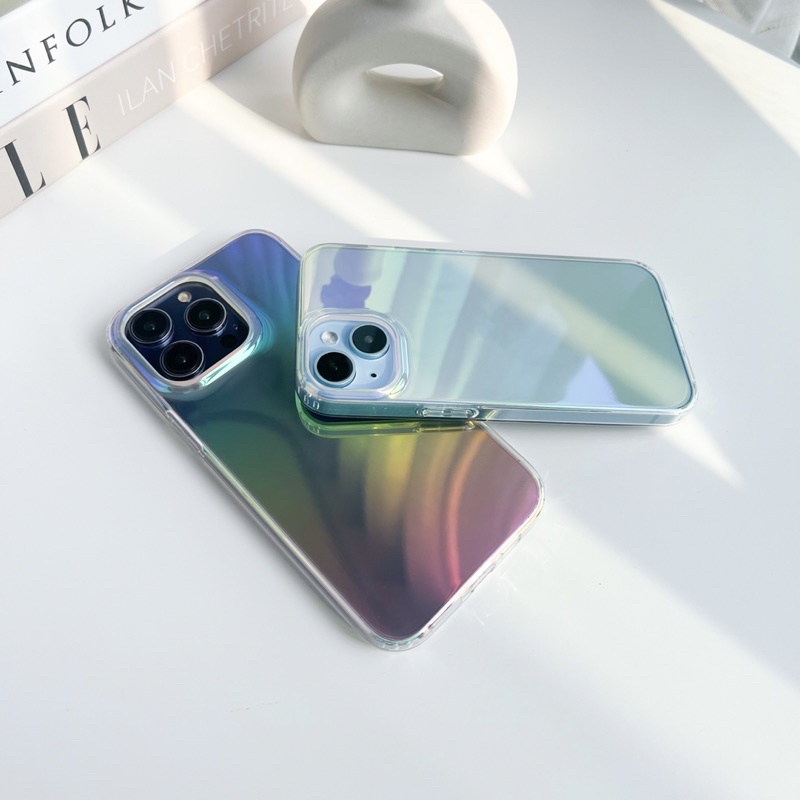 พร้อมส่งในไทย🫧 T3S34 เคสโฮโลแกรมรุ้ง S4 เคสเล่นแสงงานดี hologram ✨เคสสำหรับ iPhone Case เคสไอโฟน  15