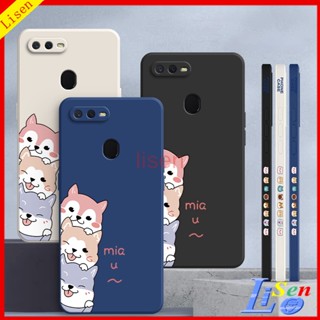 เคส Oppo A5S เคส OppoF9 A12 A7 F7 F5 F11 A17 F11 Pro ภาพประกอบสุนัขน่ารักเคสโทรศัพท์ GG