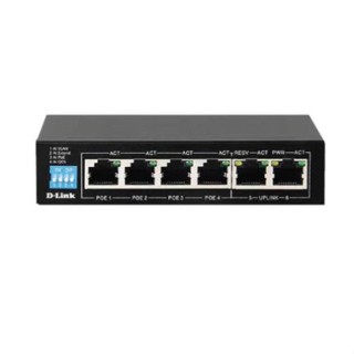 D-LINK (DGS-F1006P-E) 4 Port POE + 2 Port Uplink (5) Gigabit Switching Hub