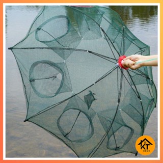 KTHOME ปลีก/ส่ง ที่ดักปลา มุ้งดักปลา  10 ช่อง ตาข่ายดักปลา พับเก็บได้ 50104