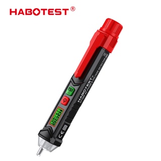 HABOTEST HT100P เครื่องตรวจจับแรงดันไฟฟ้าดิจิทัล AC 12-1000V NCV ประเภทปากกา เฟส และเครื่องทดสอบแรงดันไฟฟ้า พร้อมเสียง และสัญญาณเตือนไฟ